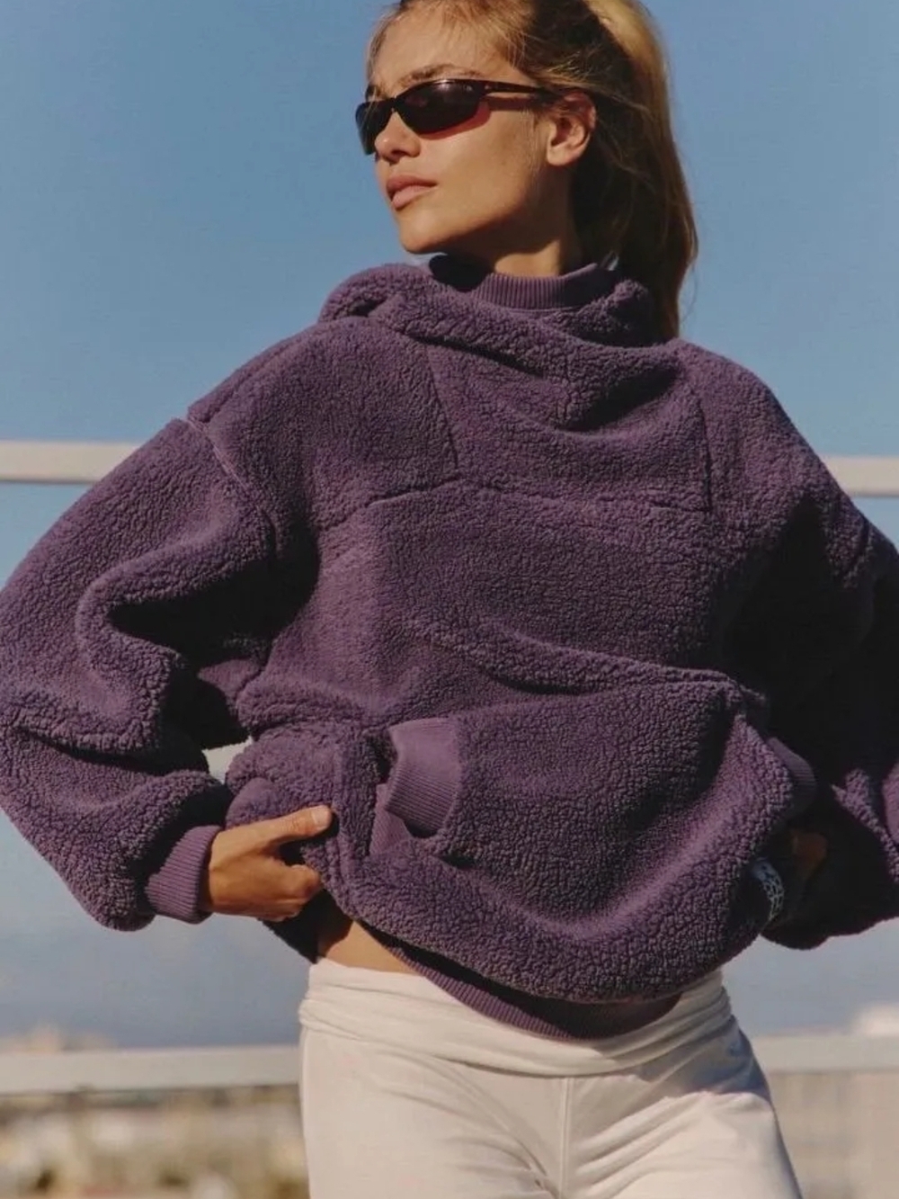 NWT Free People Scout It Out Graphite Purple Pullover XS Orig. $148